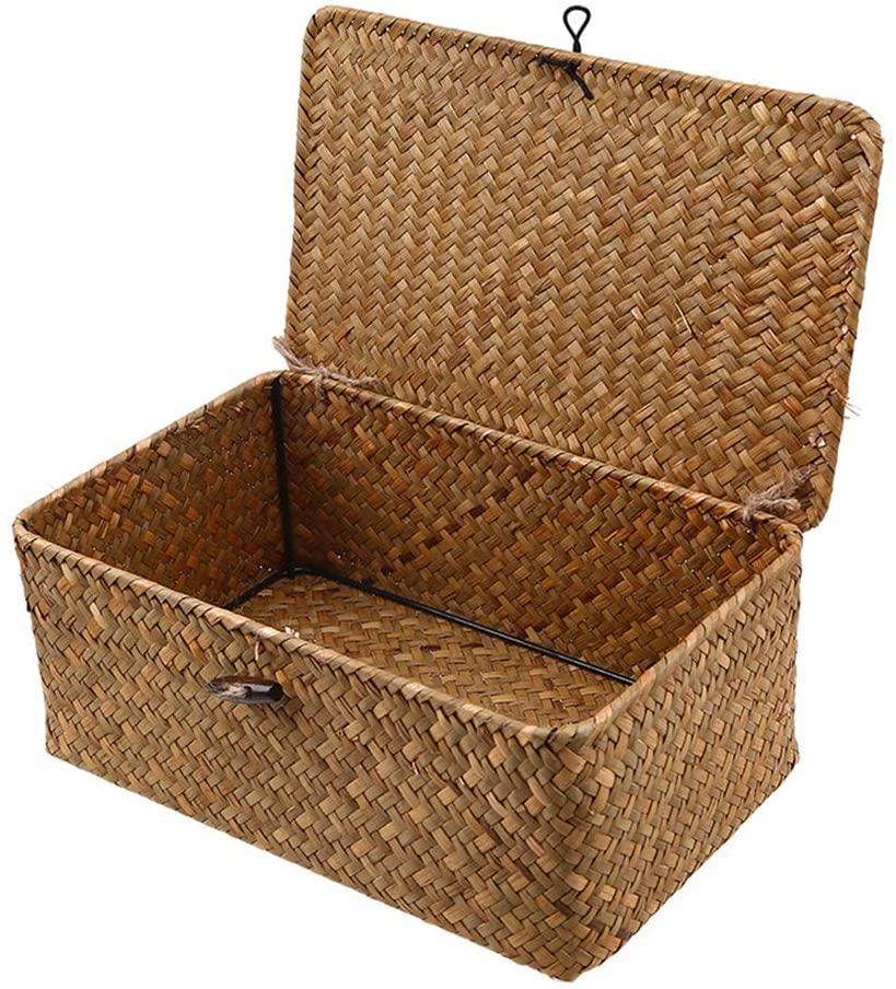 Seagrass Basket with Lid BK323134